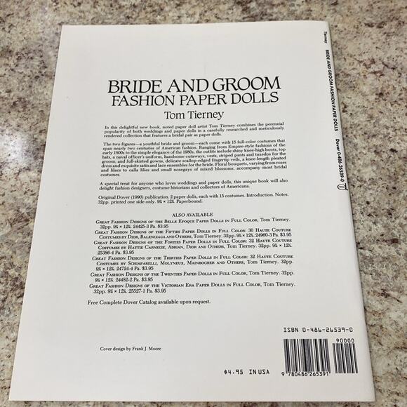 Vintage Bride and Groom paper dolls by Tom Tierney - Picture 2 of 3